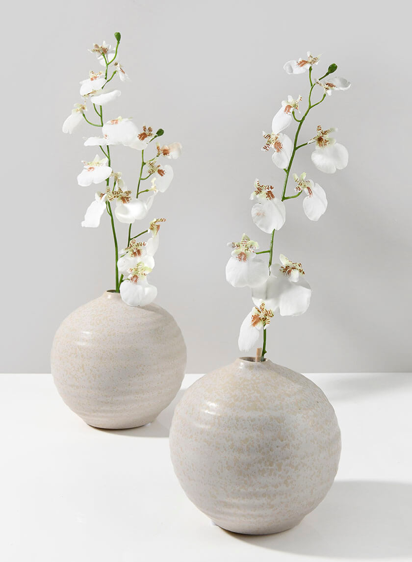 36in Long White Dancing Orchid Spray
