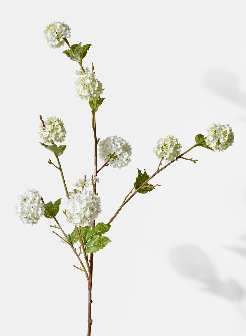 47in Long Snowball Hydrangea Spray, Case of 6